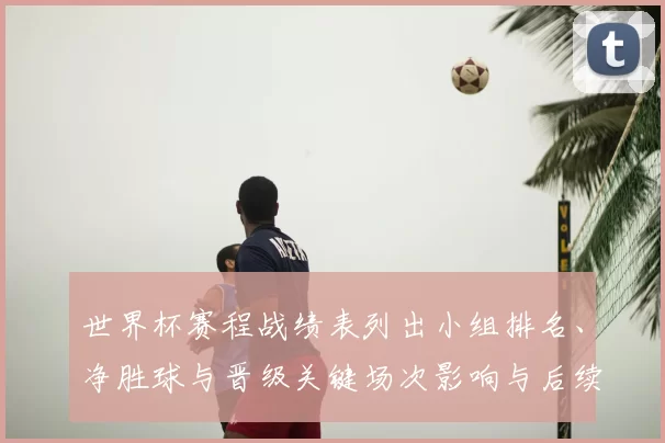 世界杯赛程战绩表列出小组排名、净胜球与晋级关键场次影响与后续看点